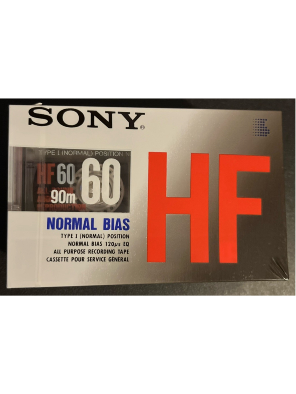 New Sony Cassette Tapes HF-60 Normal Bias High Fidelity HF Factory Sealed X 3